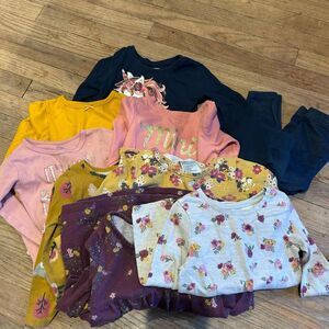 Bundle girl clothes long sleeve tops and pants size 2T